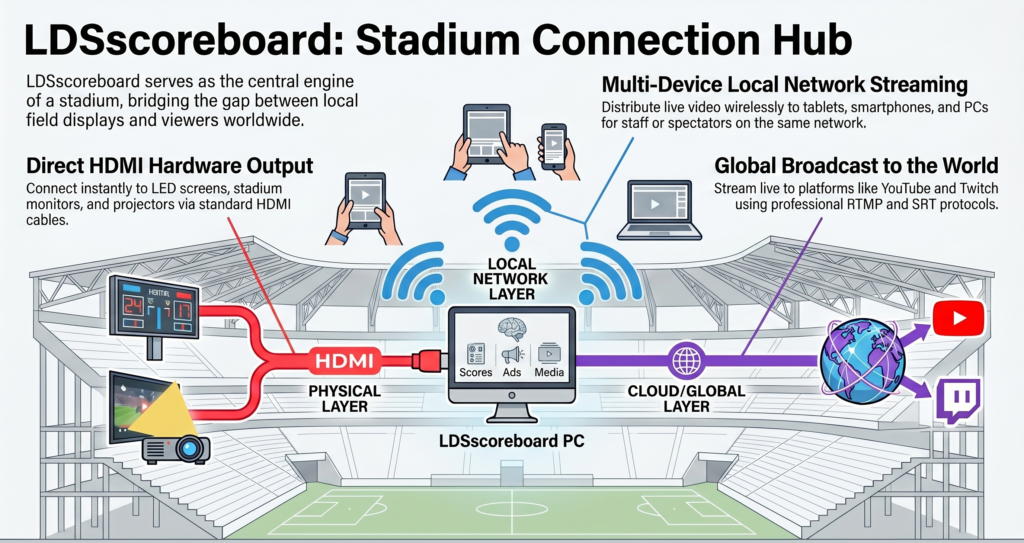 LDSscoreboard connectivity diagram