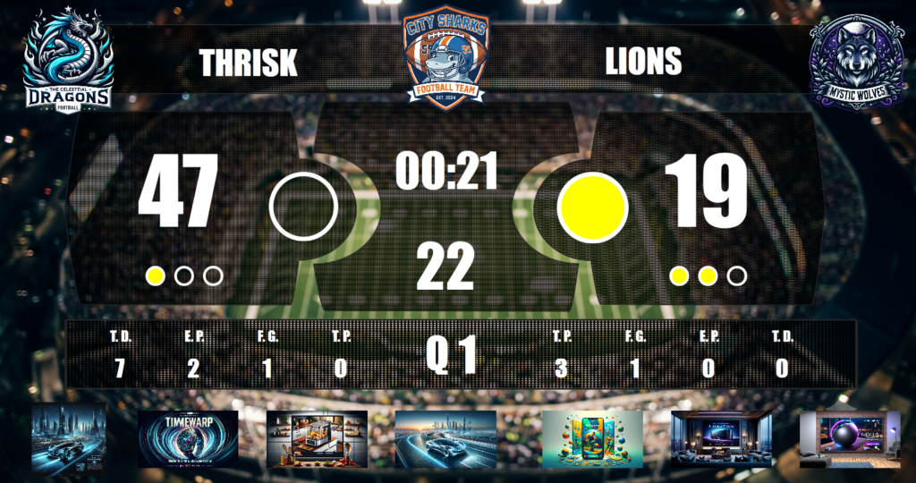 American Football scoreboard